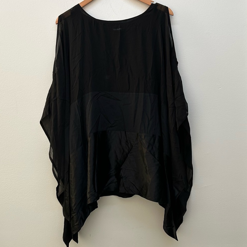 DKNY Silk Poncho with Slip Cami